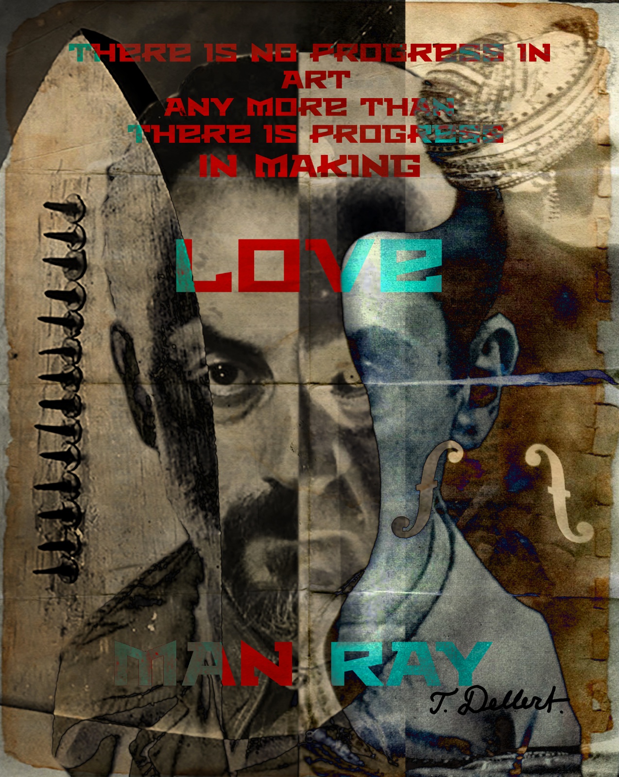 Small PORTRAIT OF MAN RAY  copy